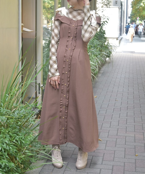 LILY BROWN ショルダーリボンワンピース LILY BROWN（リリーブラウン）の「ショルダーリボンワンピース