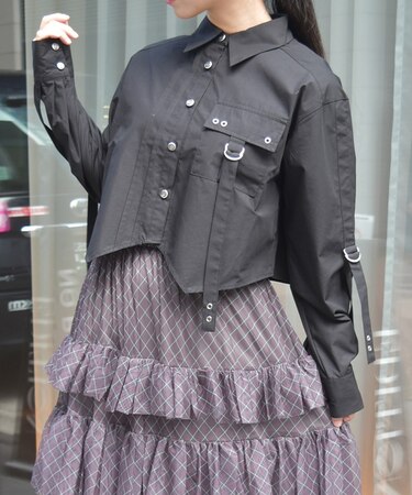 ハトメ×タブショートシャツ