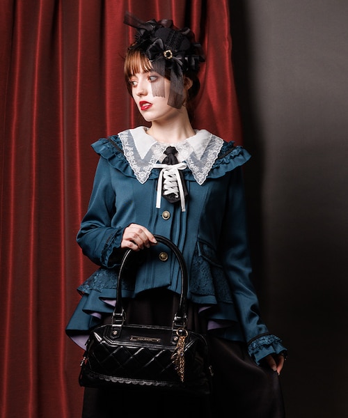 フランス購入 定価10万 後ろレースアップ劇的美形ジャケット axes femme（アクシーズファム）の「後ろレースアップジャケット