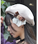 巻きバラブローチ付きベレー