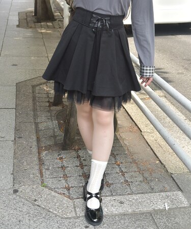 チュールフリルタックスカパン
