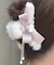 リボン×ファーヘアクリップ