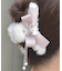 リボン×ファーヘアクリップ