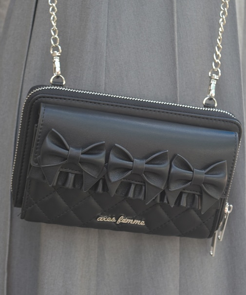 リボンキルトヨコ型ショルダー