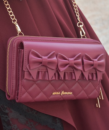 リボンキルトヨコ型ショルダー