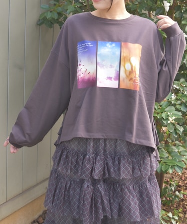 フォトＰＴフリルプルオーバー