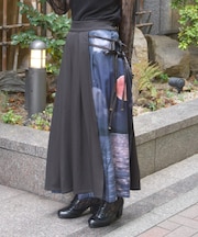 十五夜柄巻スカート風パンツ
