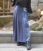 十五夜柄巻スカート風パンツ
