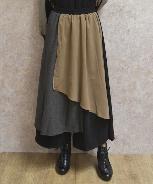 アシメレイヤードパンツ