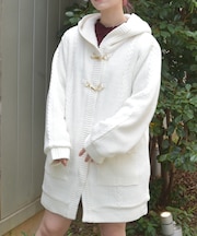 裏ボアニットコーディガン