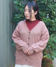 蝶刺繍ロングニットカーディガン