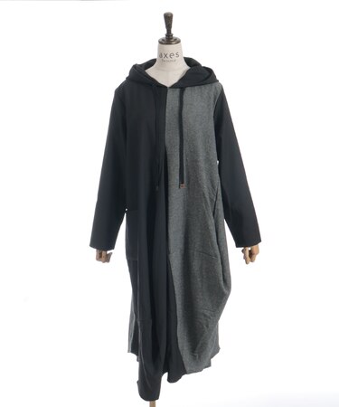 切替変形パーカーワンピース