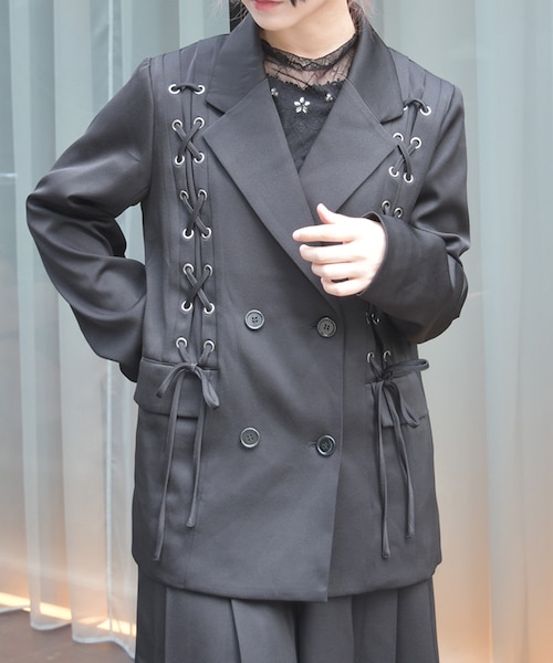 燕尾デザインロングジャケット｜アクシーズファムの通販｜&mall