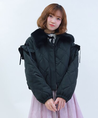 ハートキルティングコート