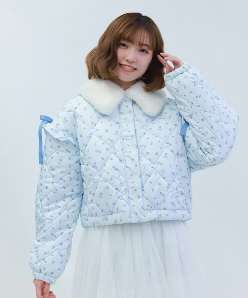 ハートキルティングコート