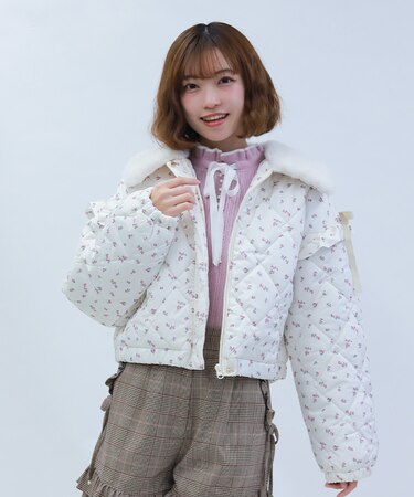 ハートキルティングコート