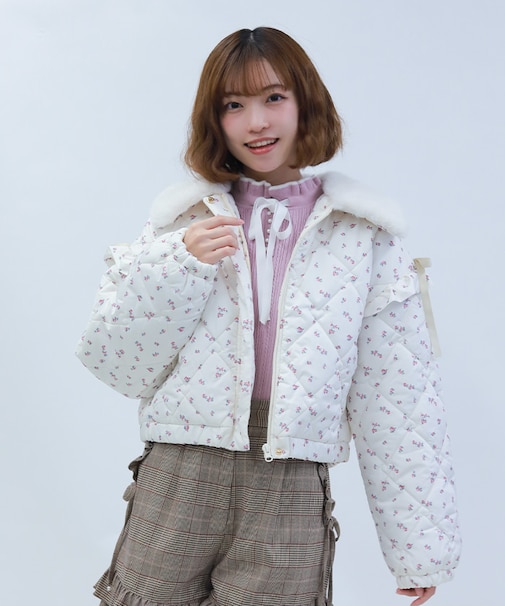 ハートキルティングコート