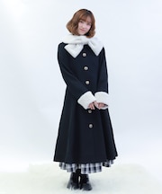 ファーティペ付ロングコート