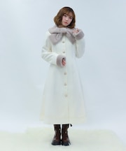 ファーティペ付ロングコート