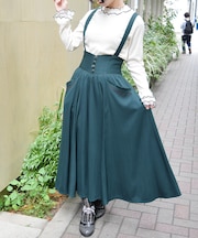 サス付プチローズ刺繍スカート