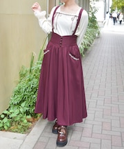 サス付プチローズ刺繍スカート