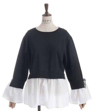 布帛ドッキングプルオーバー