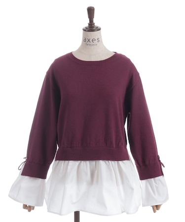 布帛ドッキングプルオーバー