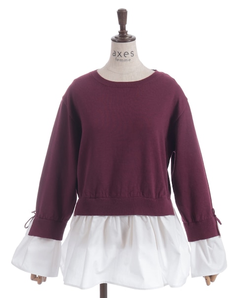 布帛ドッキングプルオーバー