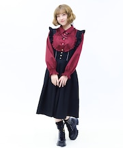 フリルサス付ハイウエストスカート