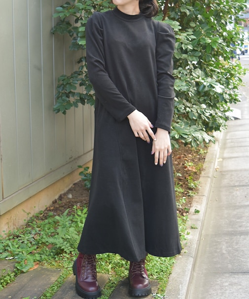 起毛カットタックスリーブワンピース