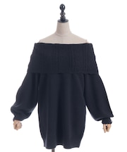 ハート×ケーブル柄チュニワンピース