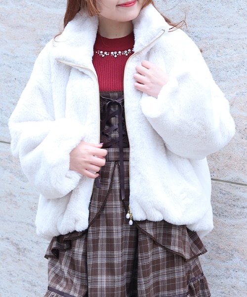 ❤️初売り❤️ポエシア　ラビットファーコート ラビットライクファーコート｜アクシーズファムの通販｜&mall（アンド