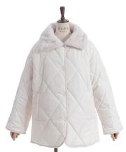 襟ファーキルトジャケット