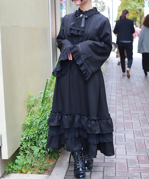 ジャボブローチ付ロングワンピース｜アクシーズファムの通販｜&mall