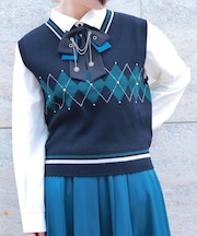 パール付アーガイルベスト