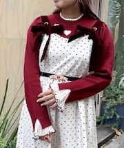 ハートジャカードニットプルオーバー