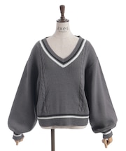 ケーブルチルデンニットプルオーバー