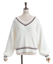 ケーブルチルデンニットプルオーバー