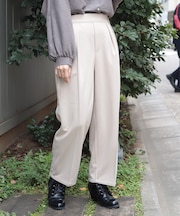 薔薇刺繍裏起毛パンツ