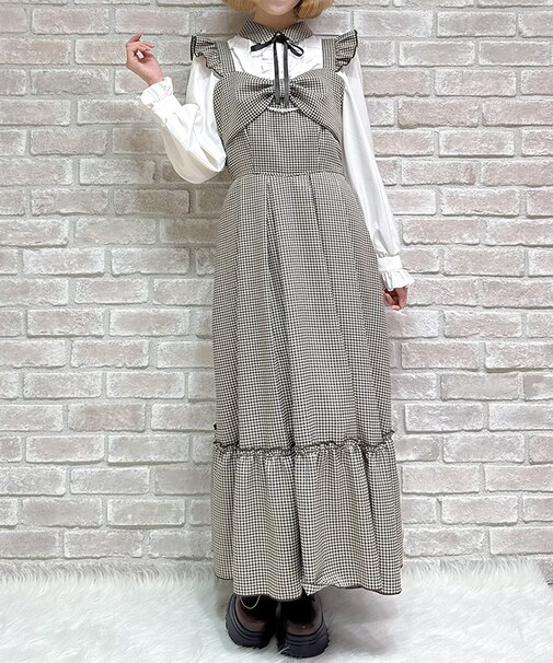 リボンデザインロングジャンスカ