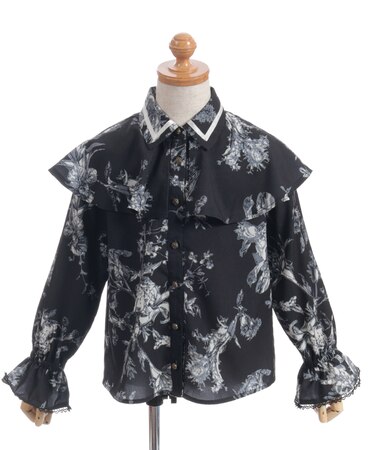 クラシカルケープブラウス