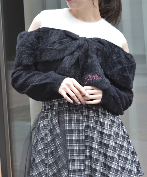 リボンフェザーニット｜アクシーズファムの通販｜&mall（アンドモール