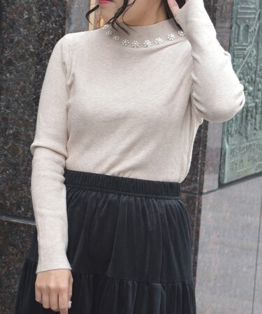 パールデザインニット