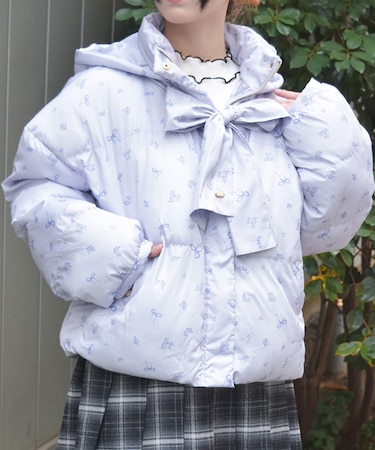 リボンセット小花柄コート