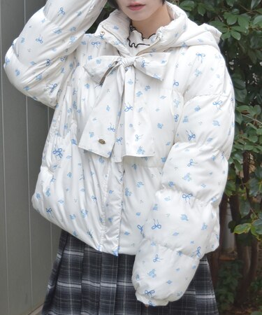 リボンセット小花柄コート