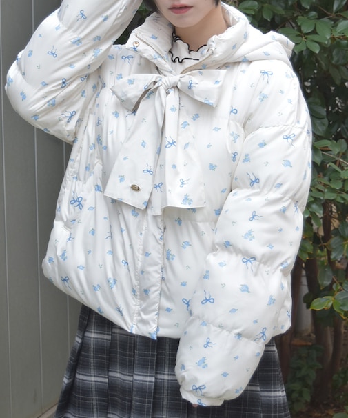 リボンセット小花柄コート