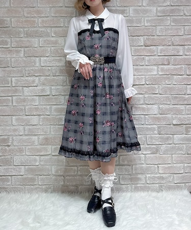 ホリデーチェック柄ワンピース