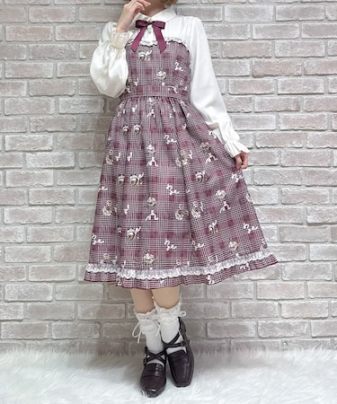 ホリデーチェック柄ワンピース