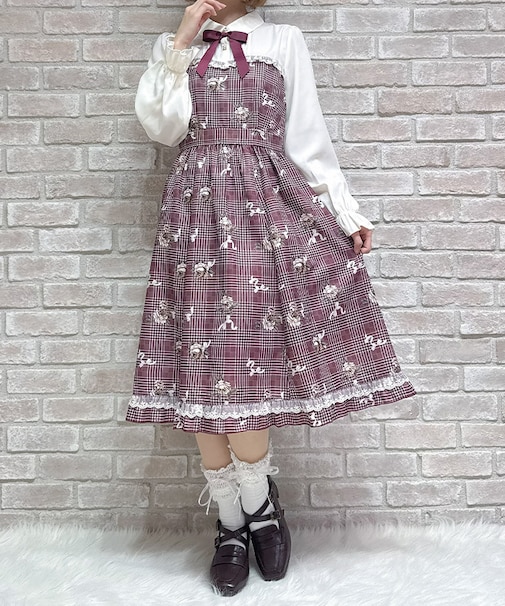 ホリデーチェック柄ワンピース