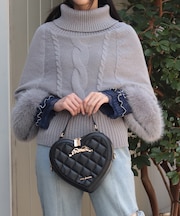 袖ファーポンチョ